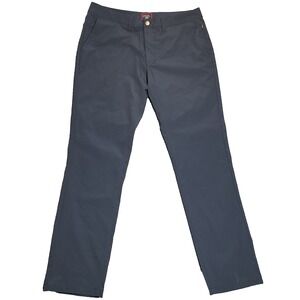 Untuckit Traveler Tech Chancellor Pant Men 35x32 Navy Slash Pockets Straight Leg